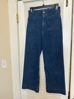 Denim Maeve Colette cropped wide leg jeans